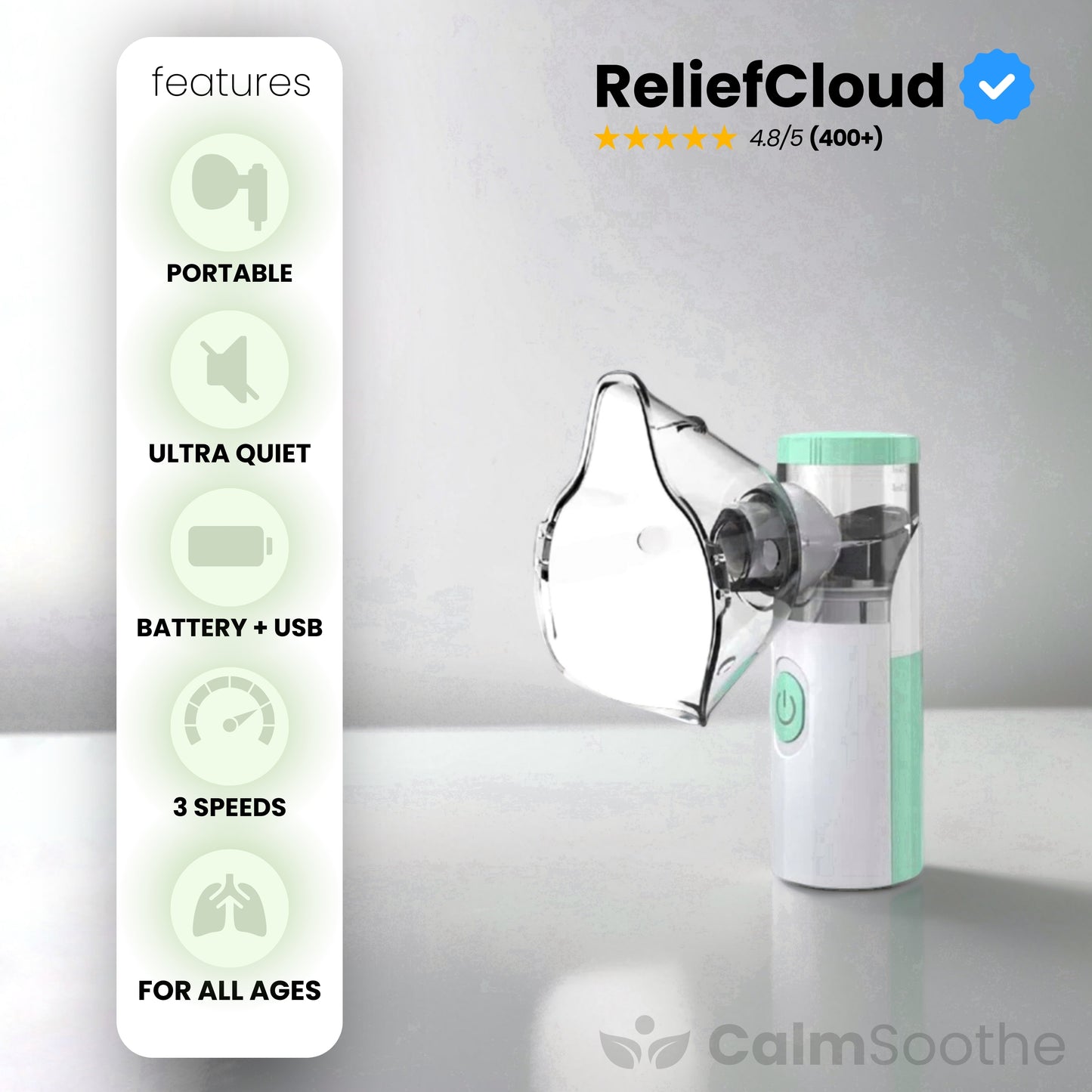 ReliefCloud™ - Portable Quiet Nebulizer